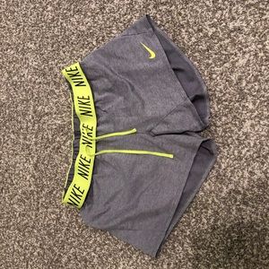 Grey Nike running shorts